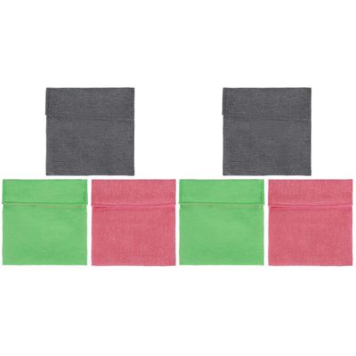 Zerodeko 2sets Reusable Snack Bags Washable Food Storage Bags Grey Green Tpu for Snacks Desserts Travel Use