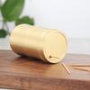 UPTALY 2 pcs 100% Brass Toothpick Holders (Cylindrical Shape), Thicken Tooth Picks Container (Gold Color), Countertop Toothpick Storage Box, Copper Toothpick Dispensers view 4