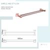 Bathroom Hardawre Accessories Towle Hanging Rail Bar Ring Antique Rose Gold Paper Holder Toilet Brush Robe Soap Dish Cup Hanger,5 pcs Set B view 2