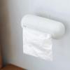 Zerodeko 6pcs Wall-Mounted Trash Bag Dispenser Capsule Shape Garbage Bag Storage Box for Bathroom Kitchen Easy Installation Capacity White Grey view 3