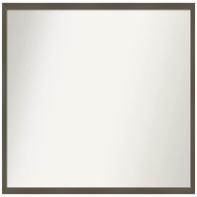 Amanti Art Grey Bathroom Mirror for Over Sink, 26x38 Svelte Clay Grey Rectangle Vanity Mirror, Large Modern Wood Frame, Hangs Horizonally and Vertically, Bathroom Wall Decor, Non-Beveled Edge