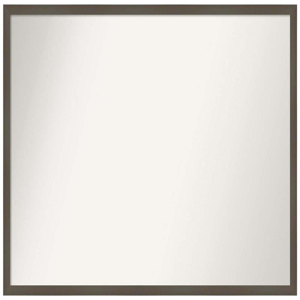 Amanti Art Grey Bathroom Mirror for Over Sink, 26x38 Svelte Clay Grey Rectangle Vanity Mirror, Large Modern Wood Frame, Hangs Horizonally and Vertically, Bathroom Wall Decor, Non-Beveled Edge