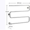 MSUDGH Bathroom Wall Heater Towel Warmer,Electric Towel Warmer Rail, 304 Stainless Steel Wall Mount Towel Warmer Drying Rack for Bathroom Chrome Polished 69.5  63  8.5 inch view 4
