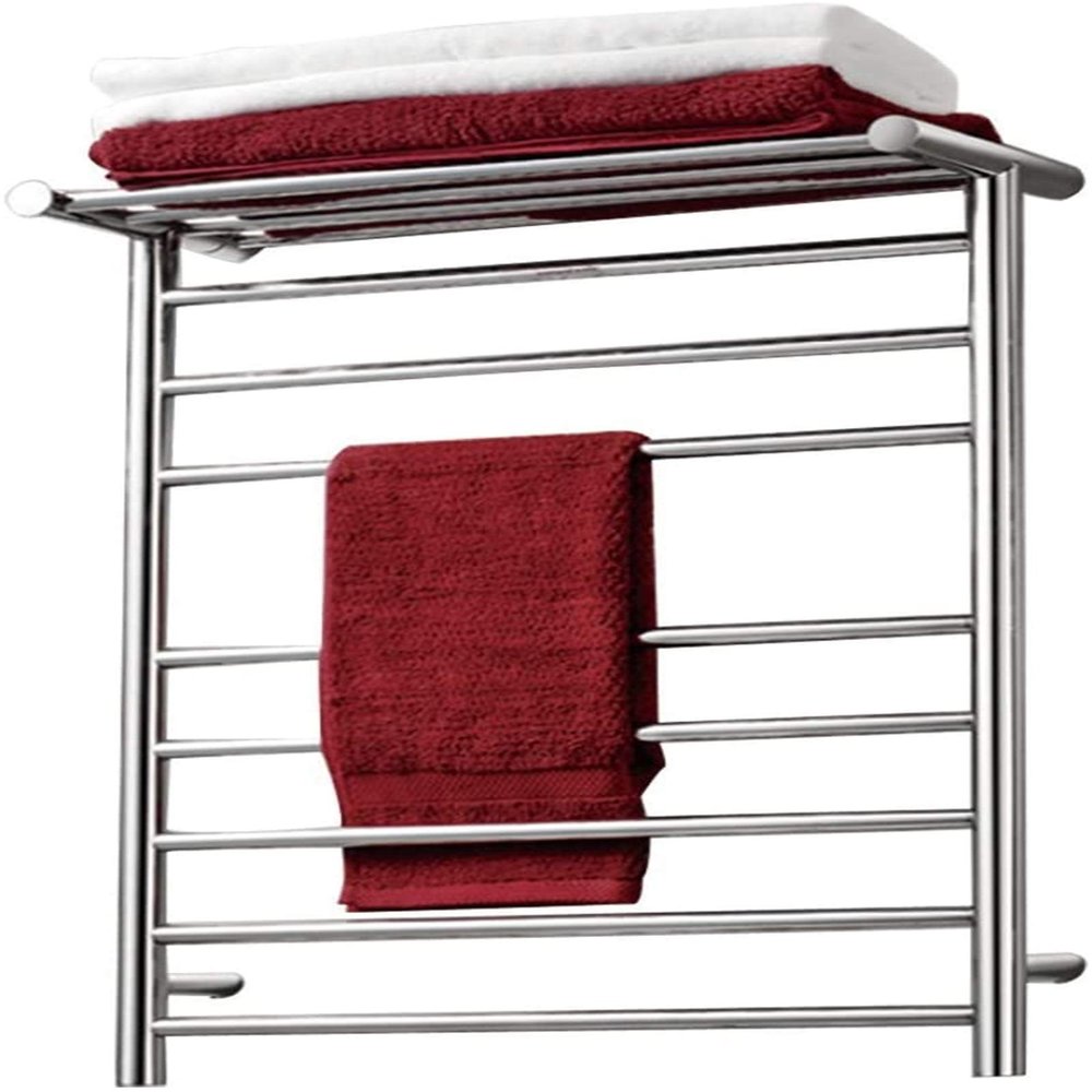 Bathroom Wall Heater Towel Warmer,Electric Heated Towel Rack, Towel Heater Modern Wall Mounted with Top Shelf for Bathroom with On/Off Switch Bathroom Accessories (Color : Hardwire) (Plugin)
