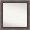 Amanti Art Brown Bathroom Mirror for Over Sink, 31x31 Hardwood Chocolate Square Vanity Mirror, Large Country Rustic Wood Frame, Hangs Horizonally and Vertically, Bathroom Wall Decor, Non-Beveled Edge view 1