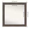 Amanti Art Brown Bathroom Mirror for Over Sink, 31x31 Hardwood Chocolate Square Vanity Mirror, Large Country Rustic Wood Frame, Hangs Horizonally and Vertically, Bathroom Wall Decor, Non-Beveled Edge view 4