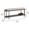 moisture Shoe Bench Entryway with Storage Shoe Stool with Leather Pedestal Entry Bench Metal Shoe Rack Bench 2 Tier Storage Shelf for Living Room Bedroom Hallway Shoe Rack Bench view 3