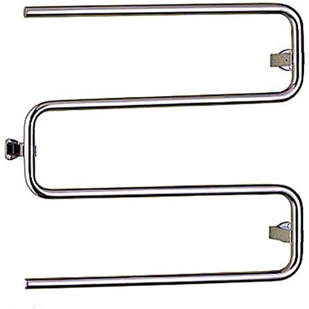 Bathroom Wall Heater Wall Mounted Electric Towel Rail, Stainless Steel Heated Towel Warmer Rack Portable Heated Towel Drying Rack 25.6 x 21.65 x 3.94 inch,Plug in (Color : Plug in) (Hard Wiring )