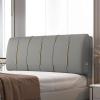 Bed Rest Reading Pillow Large Headboard Backrest Wedge Pillow Positioning Support Daybed Pillow Lumbar Pad Upholstered with Removable Headboard Cover,A,No headboard Queen 59" view 2