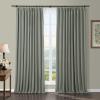 TWOPAGES Blackout Curtain Drapery Heacyweight Pinch Pleated Window Curtain Drape Panel Thermal Insulated Curtain Drapery for Living Room Bedroom, 100W x 96L Inch, 1 Panel, Gray view 1