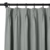 TWOPAGES Blackout Curtain Drapery Heacyweight Pinch Pleated Window Curtain Drape Panel Thermal Insulated Curtain Drapery for Living Room Bedroom, 100W x 96L Inch, 1 Panel, Gray view 2