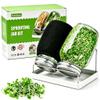 Sprouting Kit,Seed Sprouting Jar Kit,2Pcs Large Wide Mouth Mason Jar with 304 Stainless Steel Screen Sprout Lid,Sprout Jar Stand,Tray,Blackout Sleeves,Sprouts Growing Kit for Broccoli,Mung Bean view 1