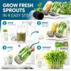 Sprouting Kit,Seed Sprouting Jar Kit,2Pcs Large Wide Mouth Mason Jar with 304 Stainless Steel Screen Sprout Lid,Sprout Jar Stand,Tray,Blackout Sleeves,Sprouts Growing Kit for Broccoli,Mung Bean view 4