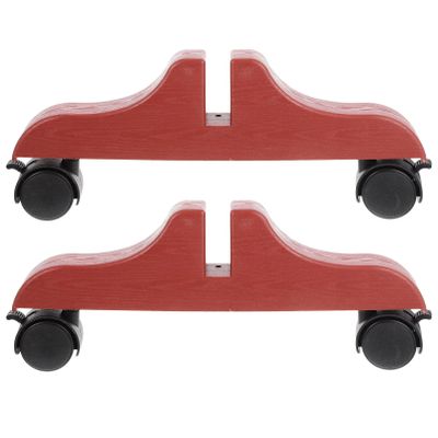 Zerodeko 2pcs Room Partition Support Brackets with Wheels Rolling Divider Base Thickened Screen Feet for Folding Screens Practical and Convenient for Use