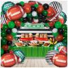 118Pcs Football Balloons Arch Garland Kit, Large Football Mylar Foil Balloons, Black Green Brown Latex Balloon for Footballs Theme Party Decoration view 1