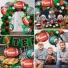 118Pcs Football Balloons Arch Garland Kit, Large Football Mylar Foil Balloons, Black Green Brown Latex Balloon for Footballs Theme Party Decoration view 2