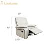 A Ainehome Furniture Living Room Reclining Sofa Sets Vegan Leather Luxury Recliner Sofa Office Recliner Couch and loveseat and Chair for Living Room(B-Creamy White,Chair) view 2