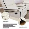 A Ainehome Furniture Living Room Reclining Sofa Sets Vegan Leather Luxury Recliner Sofa Office Recliner Couch and loveseat and Chair for Living Room(B-Creamy White,Chair) view 4