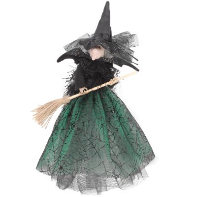 Sosoport Halloween Tree Topper Witch Decorative Treetop Star Halloween Tree Top Decoration Tree Witch Doll Decor Ornament