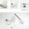 Gold Brushed Bathroom Accessories Hardware Set Towel Bar Rail Paper Holder Robe Hook Soap Dish Towel Hanger Shelf Toilet Brush,toilet brush holder view 4