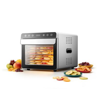 Hakka Food Dehydrator, 8 trays Food Dehydrator Machine for Jerky/Vegetables/Fruits/Meat/Dog Treats/Herbs, Stainless Steel, 700W
