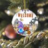 2022 Halloween Ornaments 3 Inch Gnome Pumpkin Ceramic Ornament Pet Cat Welcome Tombstone Fence Banner Night Before Christmas Tree Hanging Ornament Two Sides Printed Gothic Halloween Keepsake Gift view 4