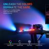 HLDIRECT 55 Inch Gaming Desk with LED Lights Carbon Fibre Surface Gaming Table Large Computer Desk Ergonomic Home Office Desks Z Shaped PC Gamer Workstations with Cup Holder & Headphone Hook Black view 4