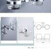Bathroom Accessories Stainless Steel Polished Towel Shelf Toilet Paper Holder Soap Holder Towel Rack Toothbrush Holder Robe Hook,double cup holder view 3