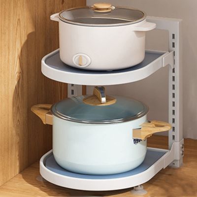 LFFH Under Sink Storage Rack, Under Cabinet Storage Rack Multifunctional Kitchen Bathroom Sink Storage Pot Rack LYWY (Color : White, Size : 25.5x29.5x33cm)