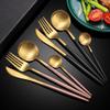40 Piece Pink Gold Silverware Set for 10,Durable 18/10 Stainless Steel Flatware Sets,Eating Home Kitchen Wedding Restaurant Set for Cutlery Include Knife Fork Spoon Teaspoon Delicate Tableware view 4
