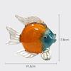 DECRZPB Glass Figurine Orange Fish Handmade Blown Glass Crystal Glaze Art for Table Ornaments Home Decor view 2