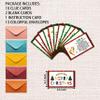 Christmas Party Games - Christmas Scavenger Treasure Hunt Clues Cards, Xmas Game Cards, Christmas Eve/Happy New Year Party Supplies Decorations(13 Cards With Colourful Envelopes) view 2