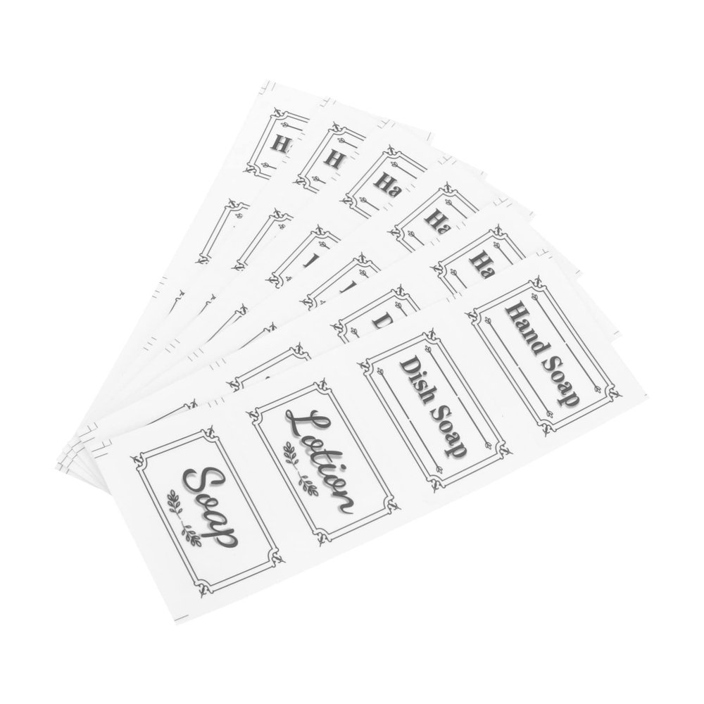 Waterproof Hand Soap Stickers Set 6pcs Hand Soap Decals for Dispensers Peel and Stick Accessories Oil-not-Afraid of Weather