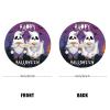 2022 Halloween Ornaments 3 Inch Funny Gnome Ceramic Ornament Boo Skull Ghost Hat Bats Night Before Christmas Tree Hanging Ornament Two Sides Printed Gothic Halloween Keepsake Gift view 2