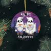 2022 Halloween Ornaments 3 Inch Funny Gnome Ceramic Ornament Boo Skull Ghost Hat Bats Night Before Christmas Tree Hanging Ornament Two Sides Printed Gothic Halloween Keepsake Gift view 3