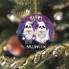 2022 Halloween Ornaments 3 Inch Funny Gnome Ceramic Ornament Boo Skull Ghost Hat Bats Night Before Christmas Tree Hanging Ornament Two Sides Printed Gothic Halloween Keepsake Gift view 4