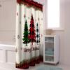 ALAGEO Christmas Shower Curtain Pine Tree Holly Shower Curtains for Bathroom Decor Snowflake Xmas Buffalo Plaid Check for Christmas Decoration Bath Curtains Set with Hooks Waterproof 72" W x 84" L view 3