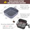 Golden Associate Silicone Liners Square for 8 to 8.5 inch Air Fryer, 2 Pcs Non-stick Food-grade Reusable Basket Baking Tray Airfryer Accessories view 2