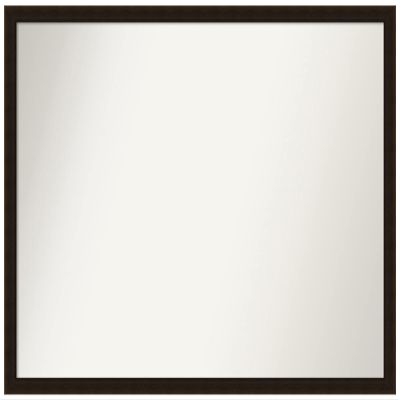 Amanti Art Brown Bathroom Mirror for Over Sink, 29x40 Espresso Brown Rectangle Vanity Mirror, X-Large Rustic Wood Frame, Hangs Horizonally and Vertically, Bathroom Wall Decor, Non-Beveled Edge