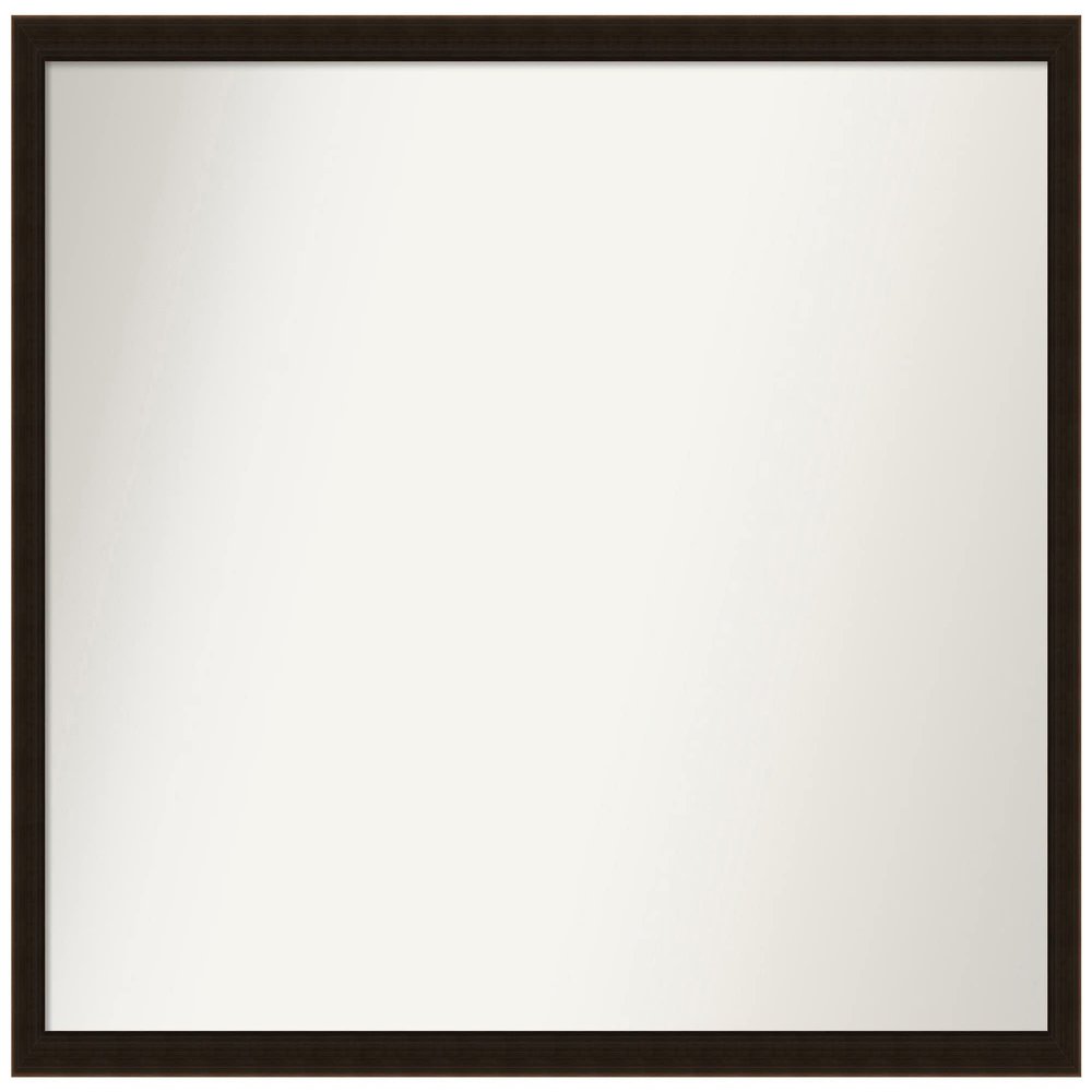 Amanti Art Brown Bathroom Mirror for Over Sink, 29x40 Espresso Brown Rectangle Vanity Mirror, X-Large Rustic Wood Frame, Hangs Horizonally and Vertically, Bathroom Wall Decor, Non-Beveled Edge