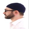 ihvan online Turkish Muslim Winter Wool Knitting Kufi Hats for Men, Taqiya, Takke, Peci, Islamic Caps, Islamic Gifts, Standart Size, Navy Blue/Style 4 view 4