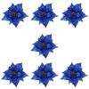 Ciieeo 7pcs Glittering Christmas Flower Decor Artificial Floral Adornments for Holiday Decorations Elegant Faux Cedar Flowers for Festive Atmosphere view 1