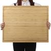 BAMOTTO CRAFTBAMBOO XXL Extra Large 100% Organic Bamboo Cutting Board 24"x18" - Butcher Block Chopping/Carving Board with Handle & Juice Groove for Turkey, Meat, Vegetables, BBQ view 1