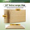 BAMOTTO CRAFTBAMBOO XXL Extra Large 100% Organic Bamboo Cutting Board 24"x18" - Butcher Block Chopping/Carving Board with Handle & Juice Groove for Turkey, Meat, Vegetables, BBQ view 2