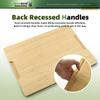 BAMOTTO CRAFTBAMBOO XXL Extra Large 100% Organic Bamboo Cutting Board 24"x18" - Butcher Block Chopping/Carving Board with Handle & Juice Groove for Turkey, Meat, Vegetables, BBQ view 4