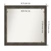 Amanti Art Brown Bathroom Mirror for Over Sink, 32x43 Alta Rustic Char Rectangle Vanity Mirror, X-Large Country Rustic Frame, Hangs Horizonally and Vertically, Bathroom Wall Decor, Non-Beveled Edge view 4
