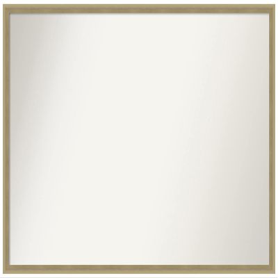 Amanti Art Champagne Bathroom Mirror for Over Sink, 25x37 Lucie Champagne Rectangle Vanity Mirror, Large Modern Wood Frame, Hangs Horizonally and Vertically, Bathroom Wall Decor, Non-Beveled Edge