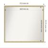 Amanti Art Champagne Bathroom Mirror for Over Sink, 25x37 Lucie Champagne Rectangle Vanity Mirror, Large Modern Wood Frame, Hangs Horizonally and Vertically, Bathroom Wall Decor, Non-Beveled Edge view 4