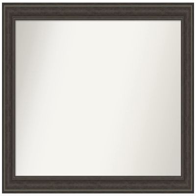 Amanti Art Brown Wall Mirror 32x43 Shipwreck Greywash Rectangle Bathroom Mirror for Wall Decor Living Room, X-Large Traditional Frame, Hangs Horizonally and Vertically, Bathroom Decor, Non-Beveled