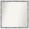Amanti Art Home Mirror, Wall Mount Scratched Wave Chrome Bathroom Mirror (30 x 24 in.), Traditional Mirror from USA view 1